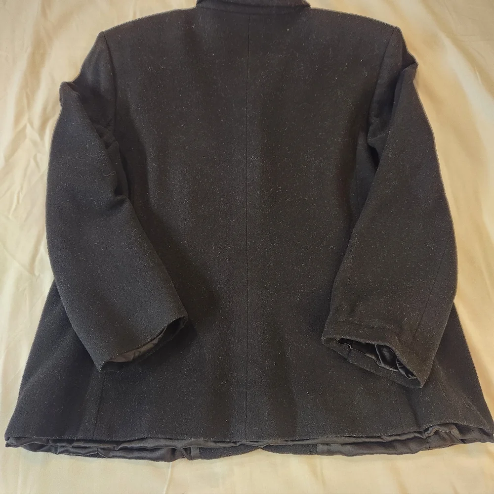 LL Bean Women's Black Wool Cashmere Blend Blazer Size 18P Plush Soft‎ Classic